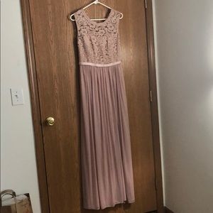 David’s Bridal bridesmaid dress in Cameo